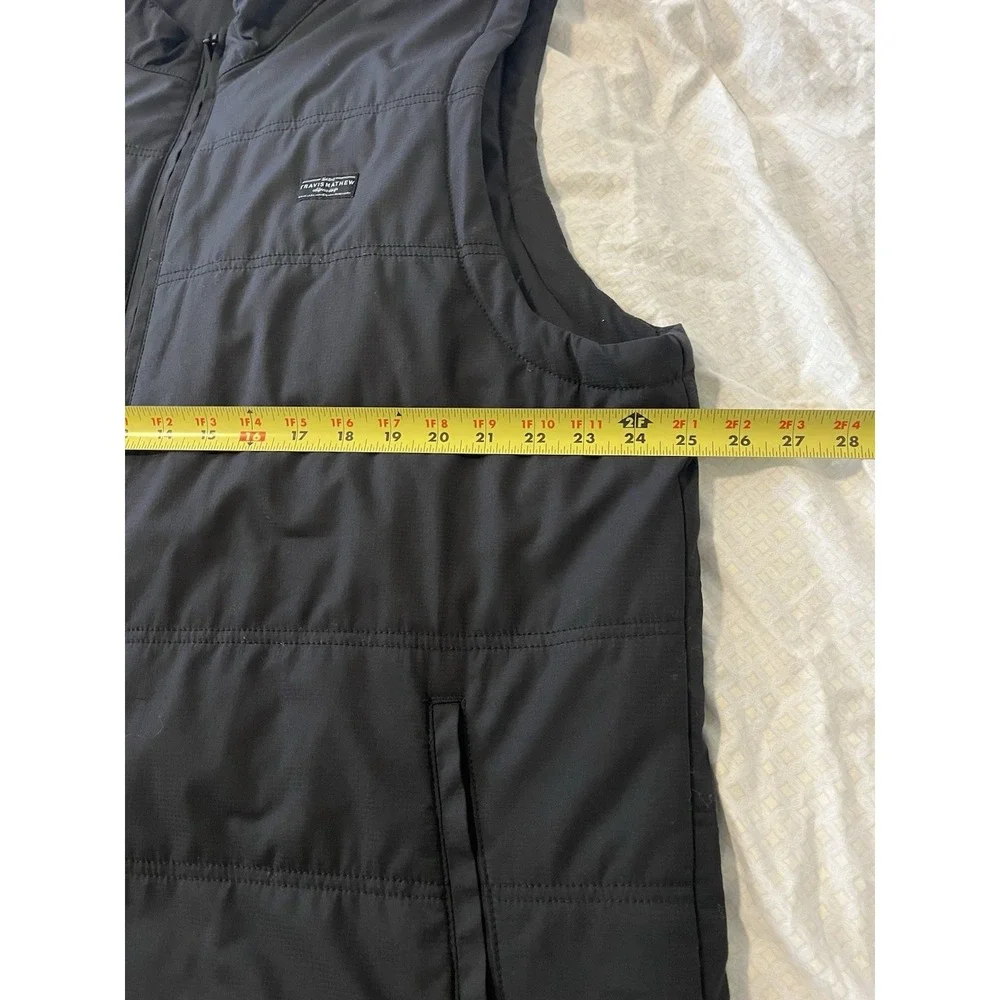 Travis Mathew Palisades Full Zip Quilted Puffer Vest Black Men's Size XXXL